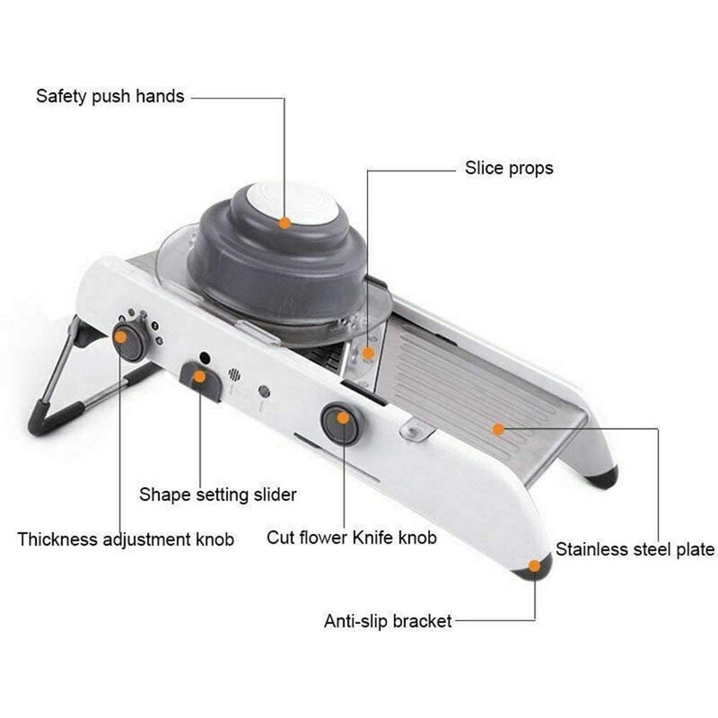 PASHANDOZ 18 in 1 Stainless Steel Mandolin Slicer for Vegetable and Onion Choppers Mandoline Food Slicer for Kitchen Stainless Steel Vegetable Chopper Vegetable Slicer Chopper and Julienne Maker - Image 2