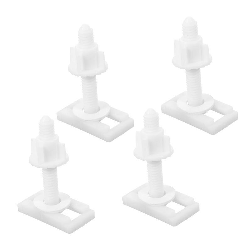 DOITOOL 4Pcs Toilet Seat Screw Replacement Accessories Toilet Lid Installation Parts Durable Toilet Bowl Lid Fixing Screws Easy to Install Sturdy Design for Various - Image 1