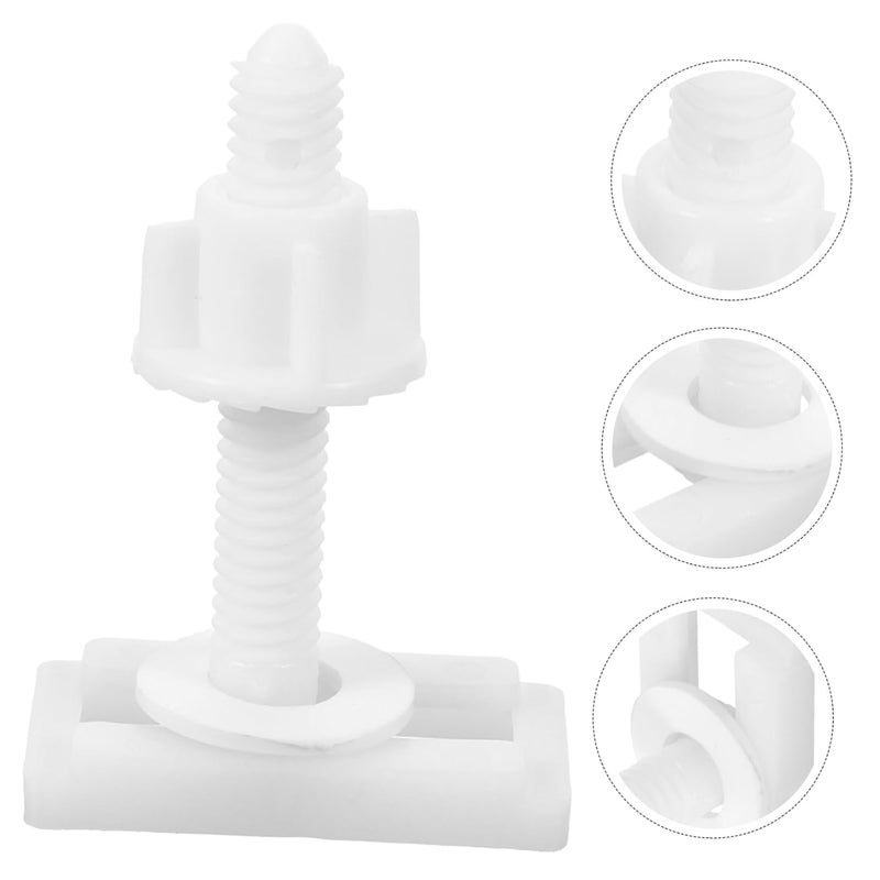 DOITOOL 4Pcs Toilet Seat Screw Replacement Accessories Toilet Lid Installation Parts Durable Toilet Bowl Lid Fixing Screws Easy to Install Sturdy Design for Various - Image 5