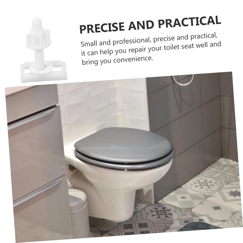 DOITOOL 4Pcs Toilet Seat Screw Replacement Accessories Toilet Lid Installation Parts Durable Toilet Bowl Lid Fixing Screws Easy to Install Sturdy Design for Various - Image 3
