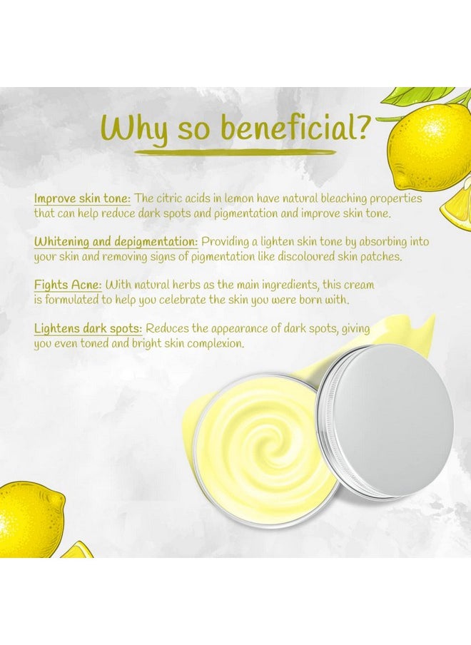 Lemon Cream Soothes Face Boosts Collagen Increase Skin Elasticity No Paraben 250 Gm Face Creams Unisex (Pack Of 1)