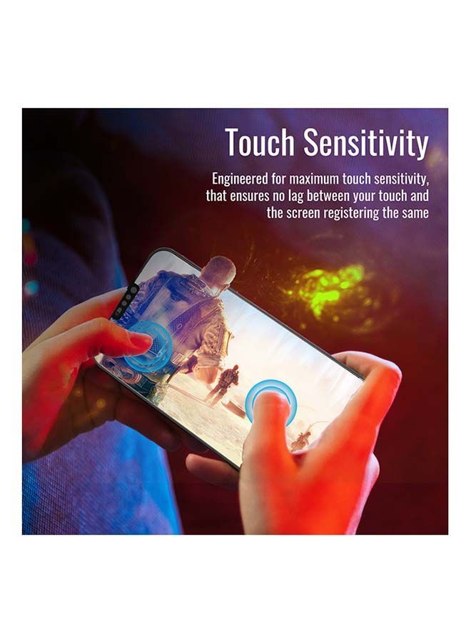 NIBEMINENT 9H Tempered Glass Protector with Slide Camera Protection Cover for iPhone 13 Black  - Image 5