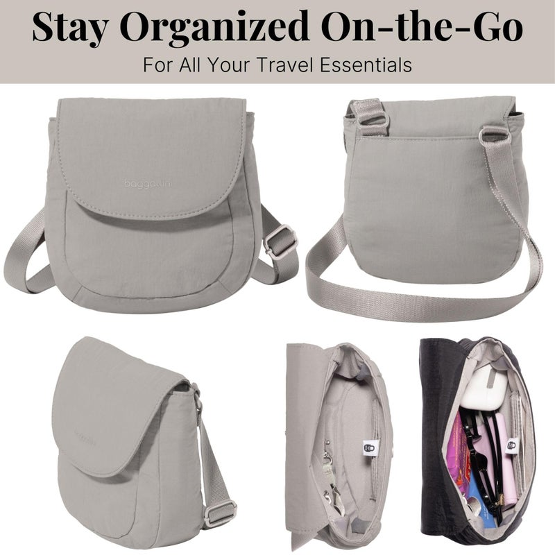 Baggallini Swift Flap Mini Crossbody - 6.3"x7" Lightweight Small Travel Purse with Crossbody Strap and RFID - Image 5