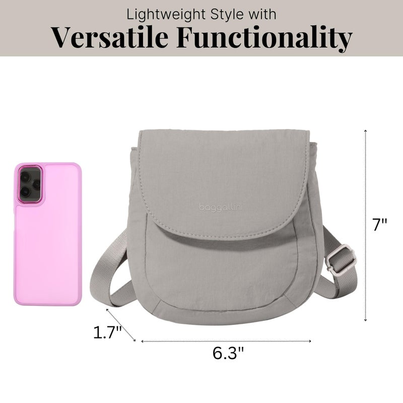 Baggallini Swift Flap Mini Crossbody - 6.3"x7" Lightweight Small Travel Purse with Crossbody Strap and RFID - Image 3