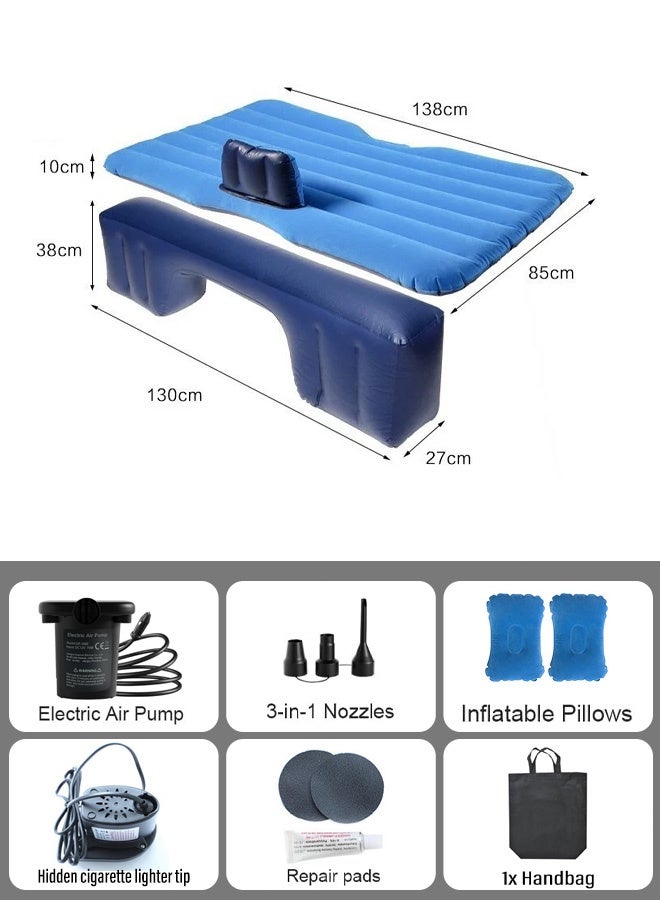 House Car Air Mattress, Removable Backseat Air Bed with Air-Pump, Portable Car Travel Bed with Pillows Fits Most Car Models for Travel, Hiking, Camping, Trip & Outdoor Activities - Image 1