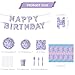 JU XIN 104pcs Purple Demon Birthday Tableware Hunters Party Character Supplies Set Include BannerPlates Napkins Cups Knives Spoons Forks Straw Tablecloth Boys Girls Movie Theme Party - Image 4
