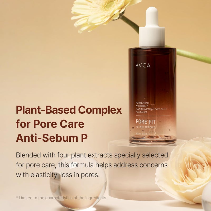 AVCA Retinol Pore Tightening Serum 100ml(3.38 fl. oz)â€“ Niacinamide Oil Control, Minimizes The Look of Pores for Oily/Combination Skin, Lightweight K-Beauty - Image 4