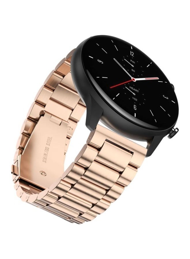Stylish 22mm stainless steel metal band compatible with Huawei Watch GT2/GT2 PRO/GT Runner/GT3/GT3 Pro/GT4/GT4 Pro/GT1 (46mm) - golden - Image 1