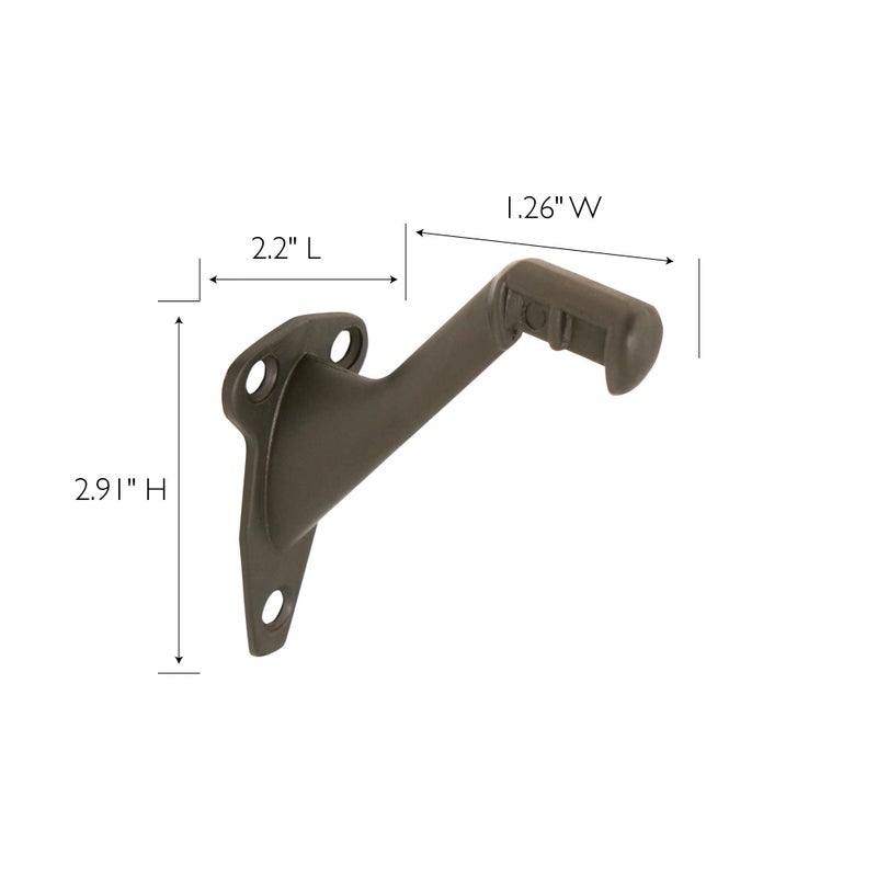 Design House 182014 Standard Handrail Bracket Pack Of 5 Steel And Zinc Construction Oil Rubbed Bronze - Image 2