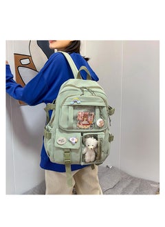 DURKU Kawaii Backpack with Pin Accessories Plush Pendant Kawaii School Backpack Aesthetic Backpack  - Image 2