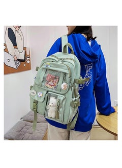 DURKU Kawaii Backpack with Pin Accessories Plush Pendant Kawaii School Backpack Aesthetic Backpack  - Image 3