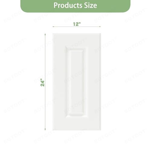 BOTOOT Built-in Cabinet Doors - Cabinet Replacement Doors for Kitchen, Living Room, Bedroom, Bathroom - 24 Inch High (White, 12 Inch Wide) - Image 4