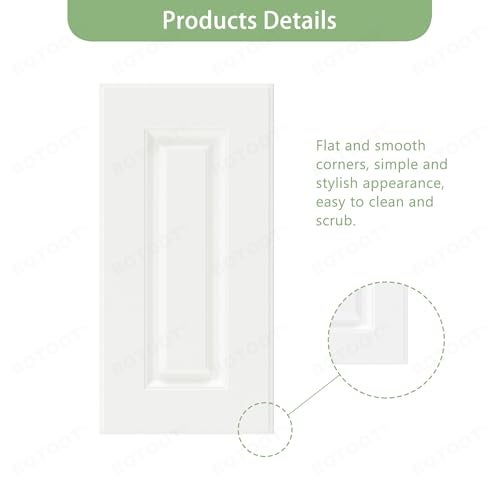 BOTOOT Built-in Cabinet Doors - Cabinet Replacement Doors for Kitchen, Living Room, Bedroom, Bathroom - 24 Inch High (White, 12 Inch Wide) - Image 3
