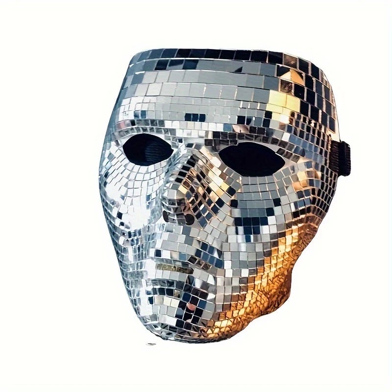 Disco glitter mirror mask, halloween mask - Image 1