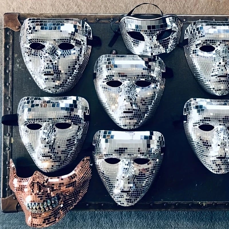 Disco glitter mirror mask, halloween mask - Image 3