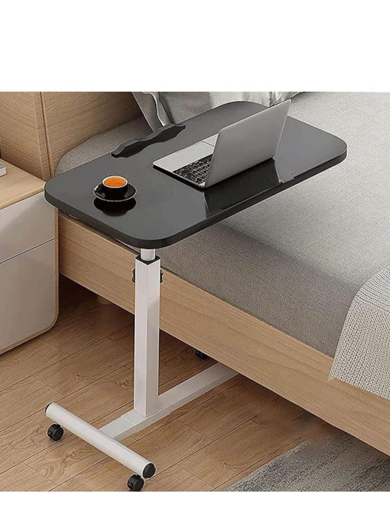 PENG GENERAL Mobile Overbed Table with Wheels Laptop Computer Standing Desk Cart Black - Image 1