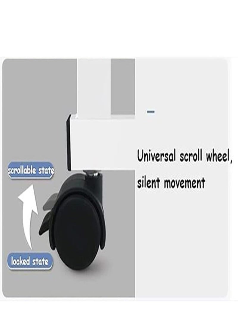 PENG GENERAL Mobile Overbed Table with Wheels Laptop Computer Standing Desk Cart Black - Image 2