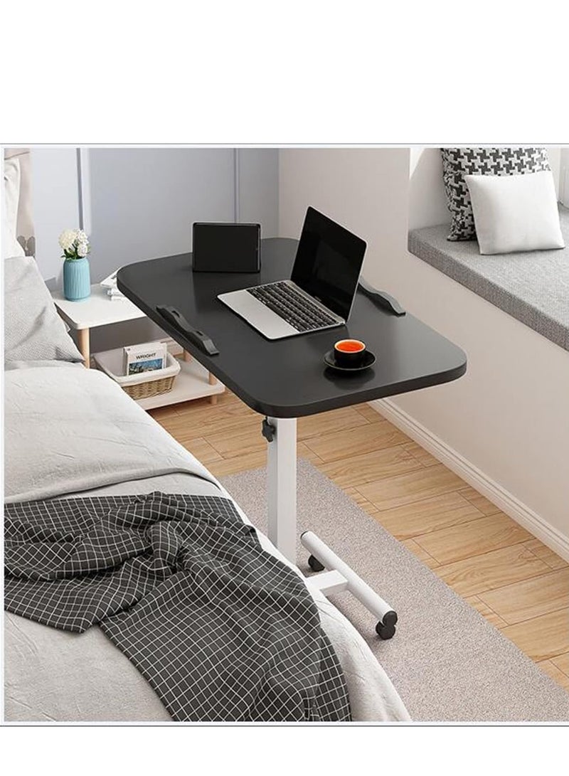 PENG GENERAL Mobile Overbed Table with Wheels Laptop Computer Standing Desk Cart Black - Image 4