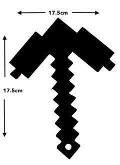 Cero CERO 3D Printed Minecraft Pick Axe for Kids and Adults (Black PLA)  - Image 2