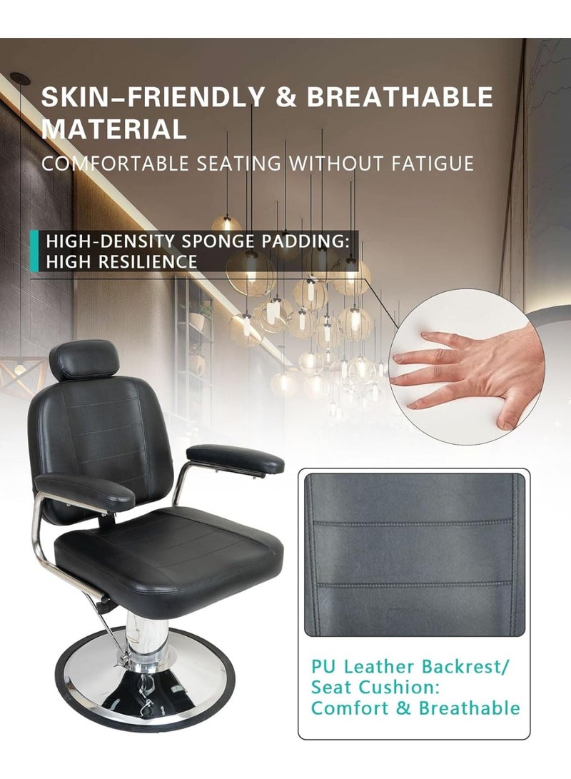 Meishida Vintage Salon Chair, 360 Degrees Hydraulic Rolling Barber Chairs  - Image 3