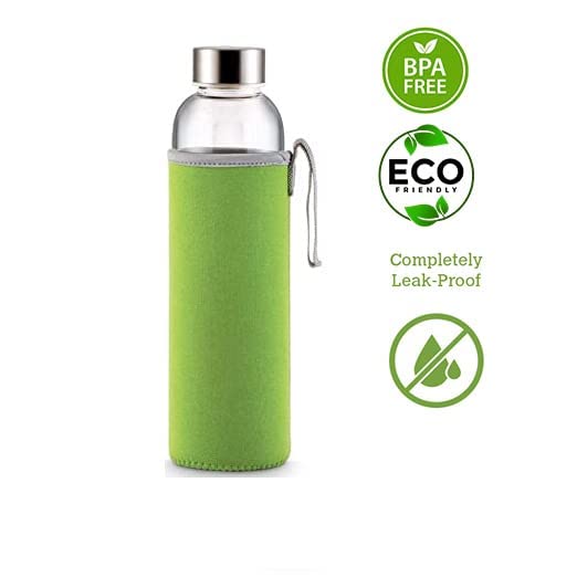 Clyde Glass Water Bottle With Cover 750ml Set of 1 Multicolour - Image 3