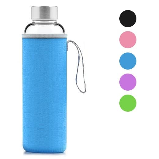 Clyde Glass Water Bottle With Cover 750ml Set of 1 Multicolour - Image 4
