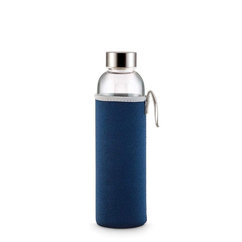 Clyde Glass Water Bottle With Cover 750ml Set of 1 Multicolour - Image 1