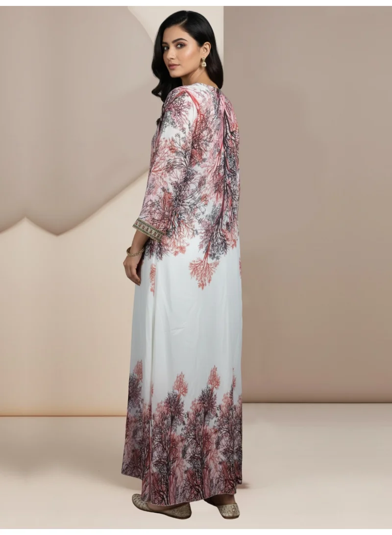 Alaya Women Floral Embroidered Chiffon Jalabiya-AL3830