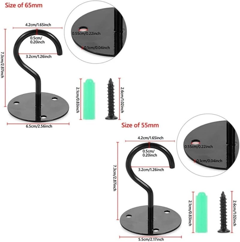 Gold Ceiling Hooks 6 Pack Wall Mount Hangers For Plants Baskets Kitchen Hardware 55mm - Image 4