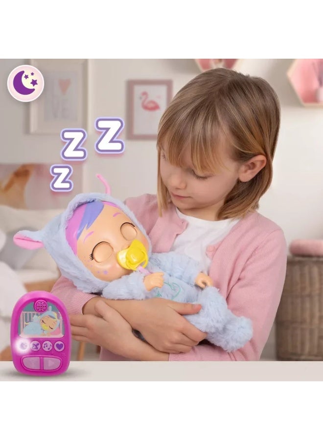 CRY BABIES دمية بيبي كراي جينا التفاعلية لروتين النوم | تصدر أصوات أطفال واقعية | دمية ناعمة قابلة للجمع | لعب رعاية وتخيل | تطوير حسي | هدية للأطفال الصغار والأطفال - Image 4