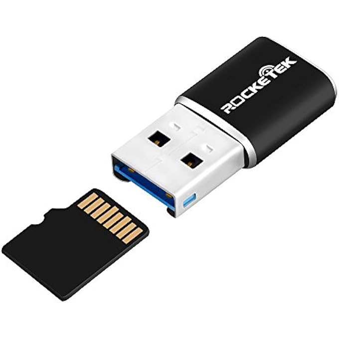 Rocketek ALUMINUM USB 3.0 PORTABLE MEMORY CARD READER ADAPTER FOR MICRO SD CARD/TF CARD READER ADAPTER - Image 1