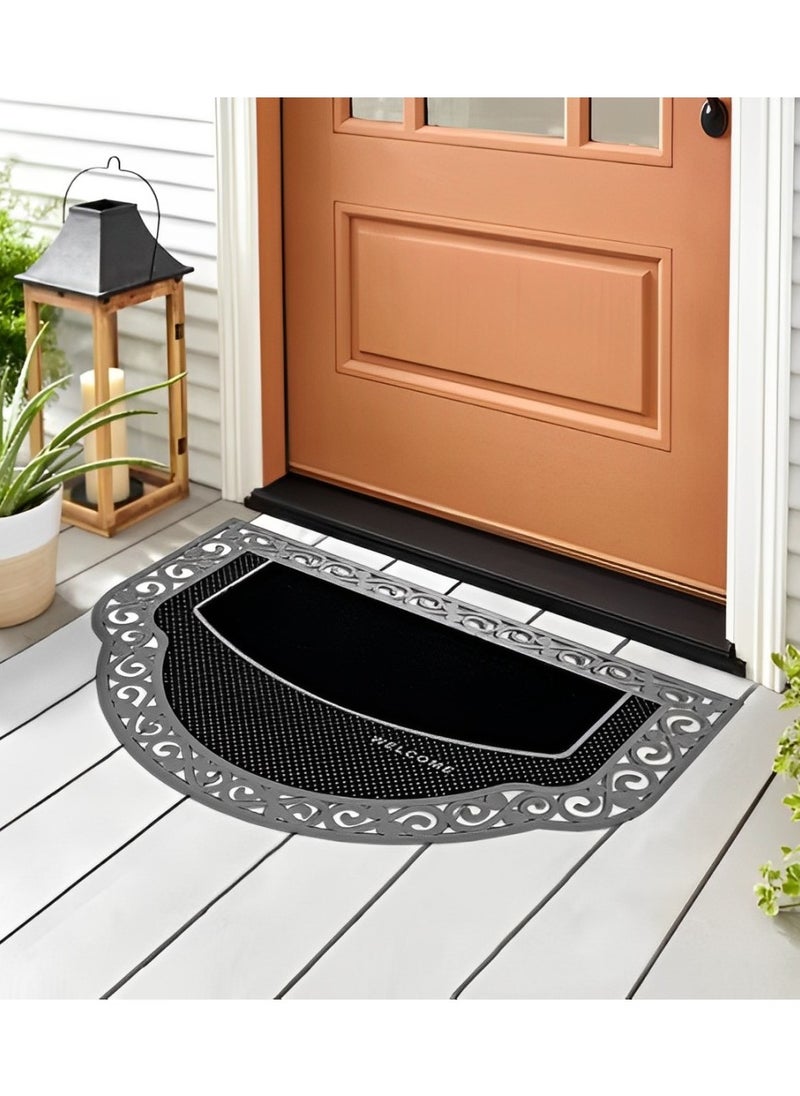 Generic partment Door Mat 45cm x 70cm - Model 4G - For Aesthetic Appearance and Effective Floor Cleaning (Silver)  - Image 2