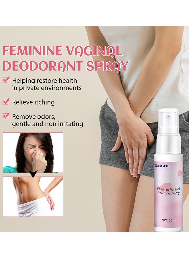 Feminine Vaginal Deodorant Spray, Female Private Parts Antipruritic Spray To Remove Itching Peculiar Smell Dermatitis, Women Vaginal Health Itch Odor Eliminator Moisturizing Hygiene Spray
