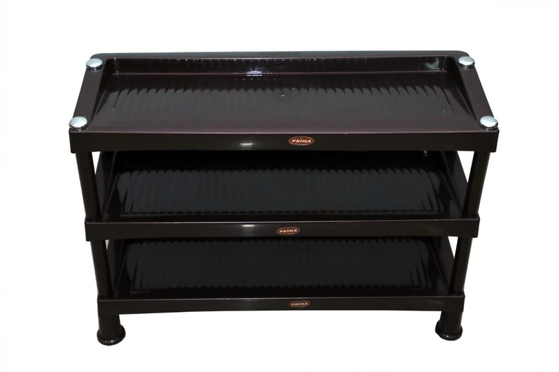Prima Plastic Shoe Rack-3 | Storage Organizer | Shelves for Home | Living Room | Bedroom (3 Shelves) - Image 1