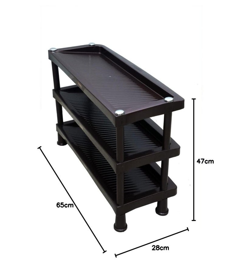 Prima Plastic Shoe Rack-3 | Storage Organizer | Shelves for Home | Living Room | Bedroom (3 Shelves) - Image 2