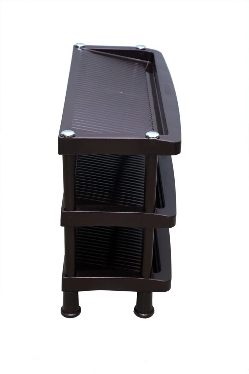 Prima Plastic Shoe Rack-3 | Storage Organizer | Shelves for Home | Living Room | Bedroom (3 Shelves) - Image 3