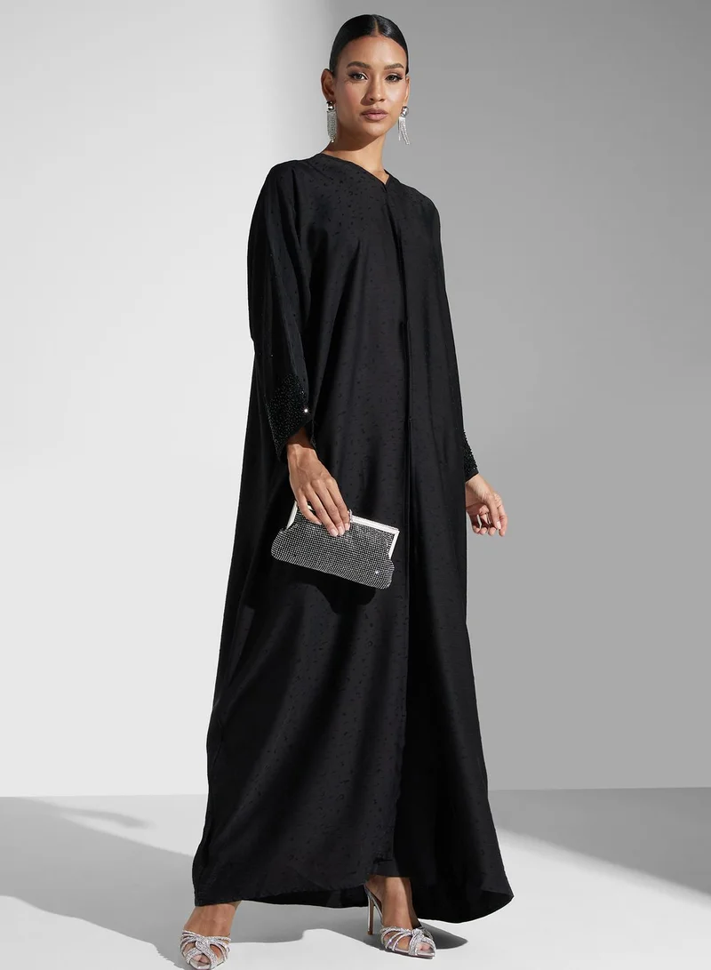 Khizana Embellished Detail Abaya