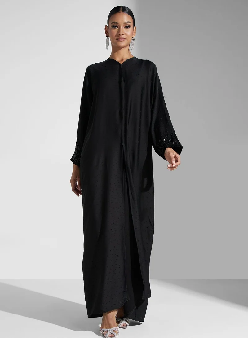 Khizana Embellished Detail Abaya