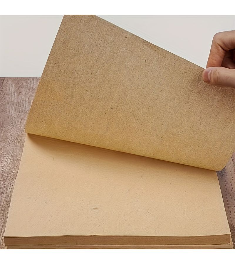 200 Sheets Vintage Handmade Hemp Papers 6.69x13.39 Inch Frayed Edge for Calligraphy - Image 2