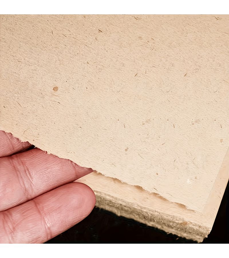 200 Sheets Vintage Handmade Hemp Papers 6.69x13.39 Inch Frayed Edge for Calligraphy - Image 3