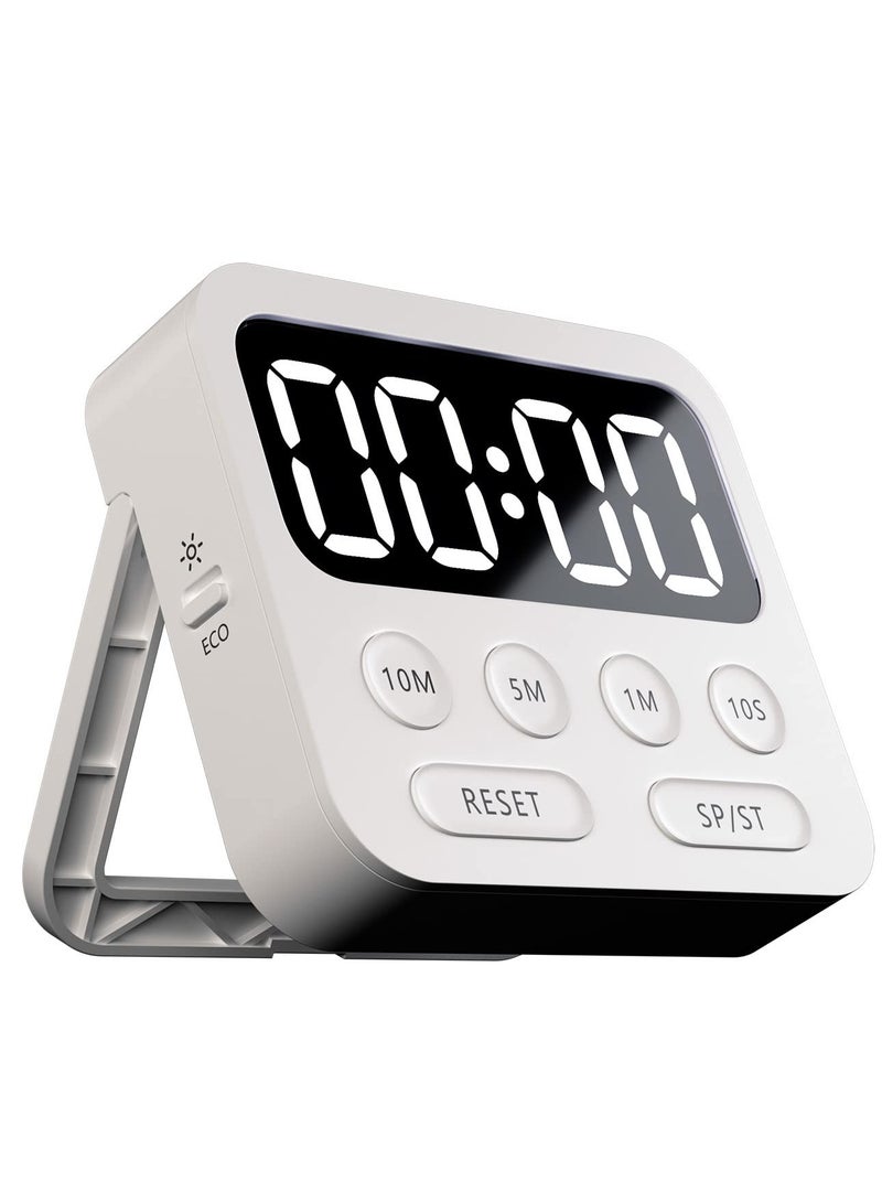 ساعة توقيت للمطبخ، ساعة توقيت رقمية مغناطيسية بتقنية العد التنازلي والعد التصاعدي مع شاشة LED كبيرة وضبط مستوى الصوت للتطبيقات مثل الطهي والتمارين والخبز والفصول الدراسية للأطفال - Image 1
