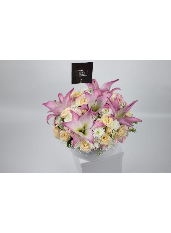 Big Buds Flowers Blush Box Arrangement - Image 3