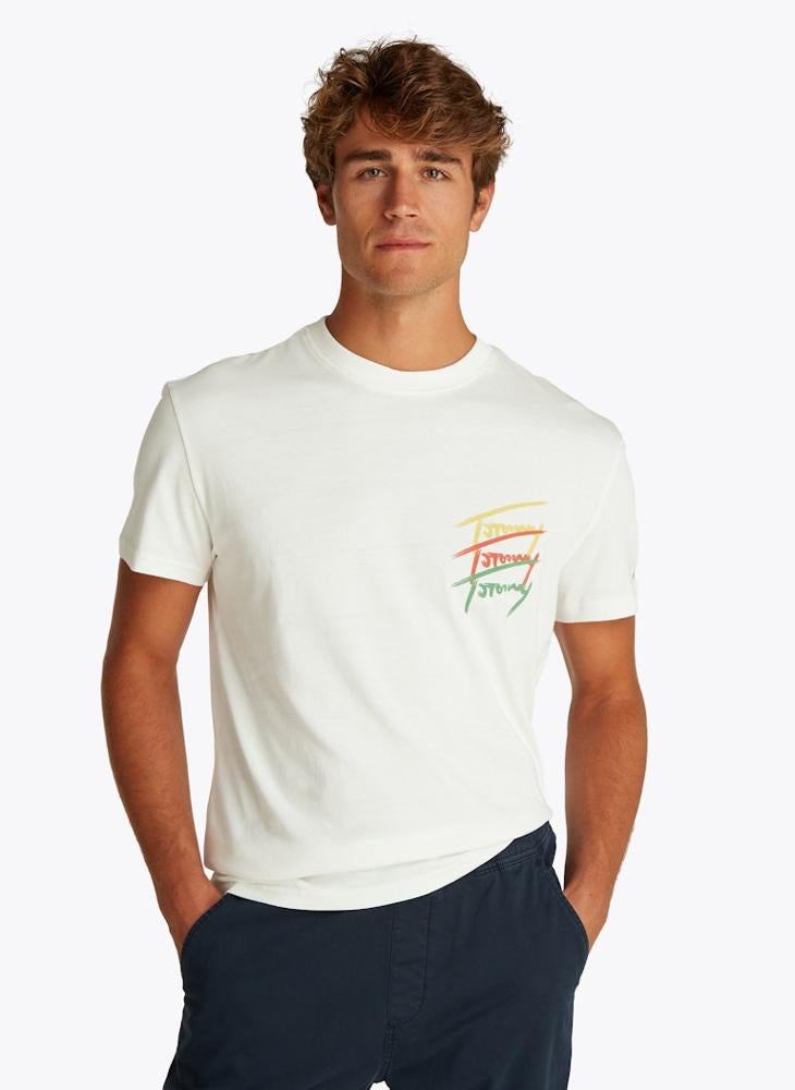 TOMMY JEANS Regular Fit Twisted Signtr T-Shirt  - Image 1