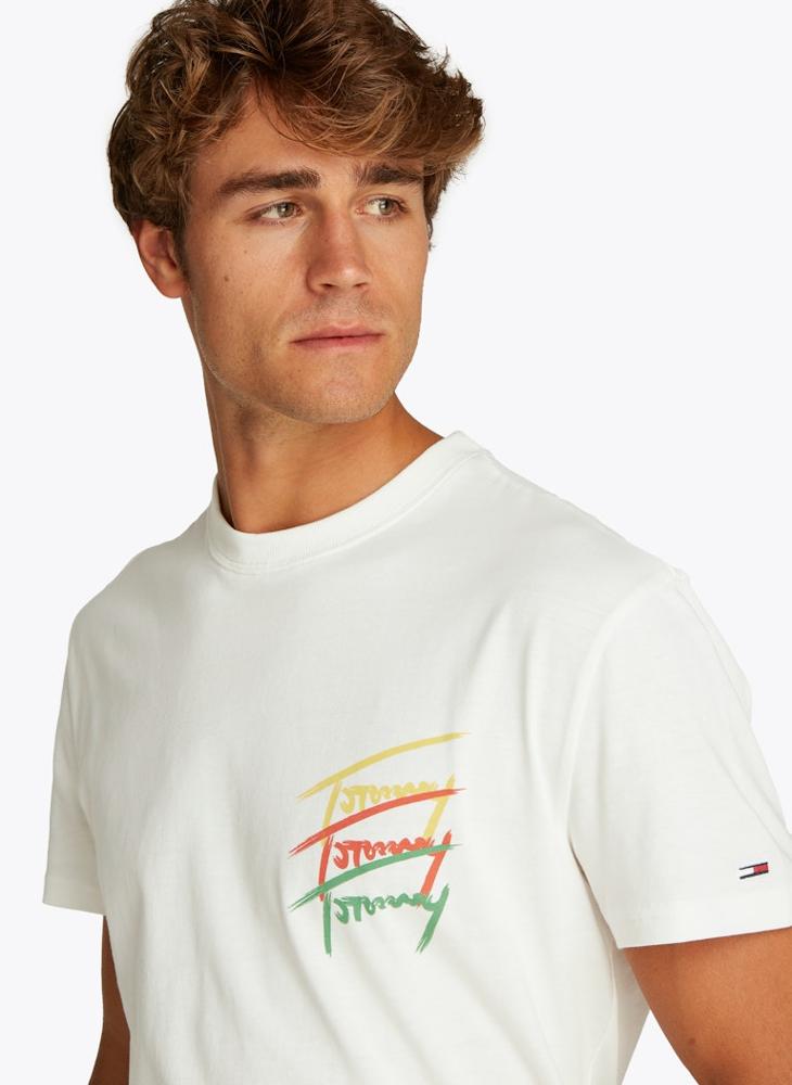 TOMMY JEANS Regular Fit Twisted Signtr T-Shirt  - Image 3