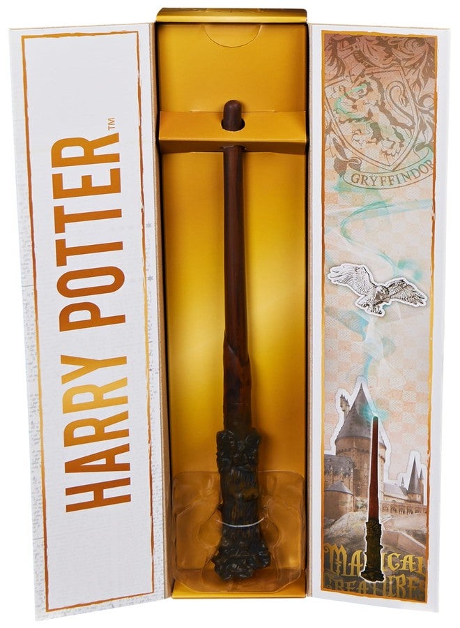 Wizarding World Harry Potter, 12-inch Magical Collector Harry Potter Wand with Stand & Die-cast Icon, Magical Creatures, Accessory for Costumes - Image 2