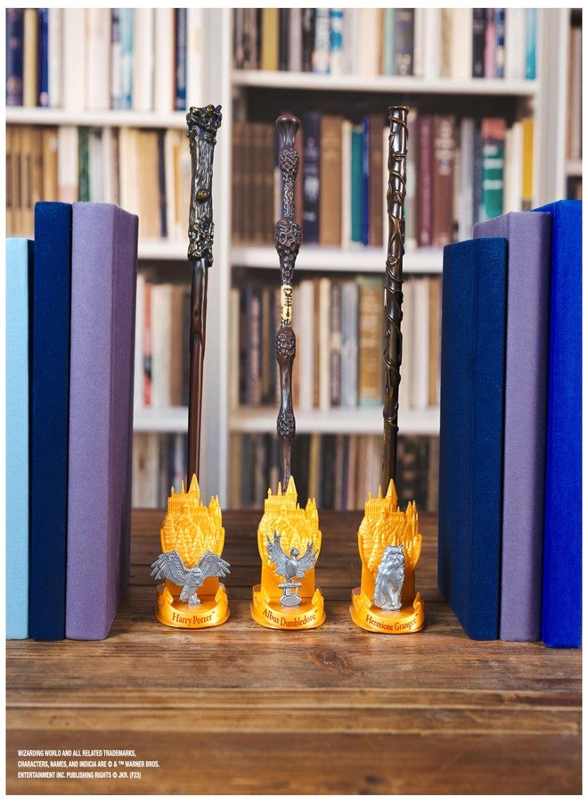 Wizarding World Harry Potter, 12-inch Magical Collector Harry Potter Wand with Stand & Die-cast Icon, Magical Creatures, Accessory for Costumes - Image 3
