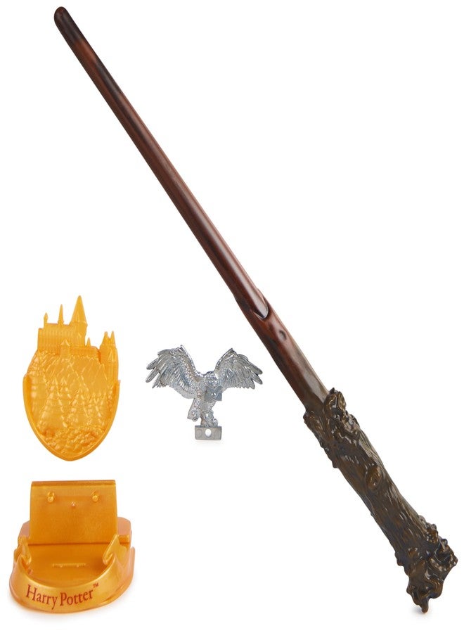 Wizarding World Harry Potter, 12-inch Magical Collector Harry Potter Wand with Stand & Die-cast Icon, Magical Creatures, Accessory for Costumes - Image 1