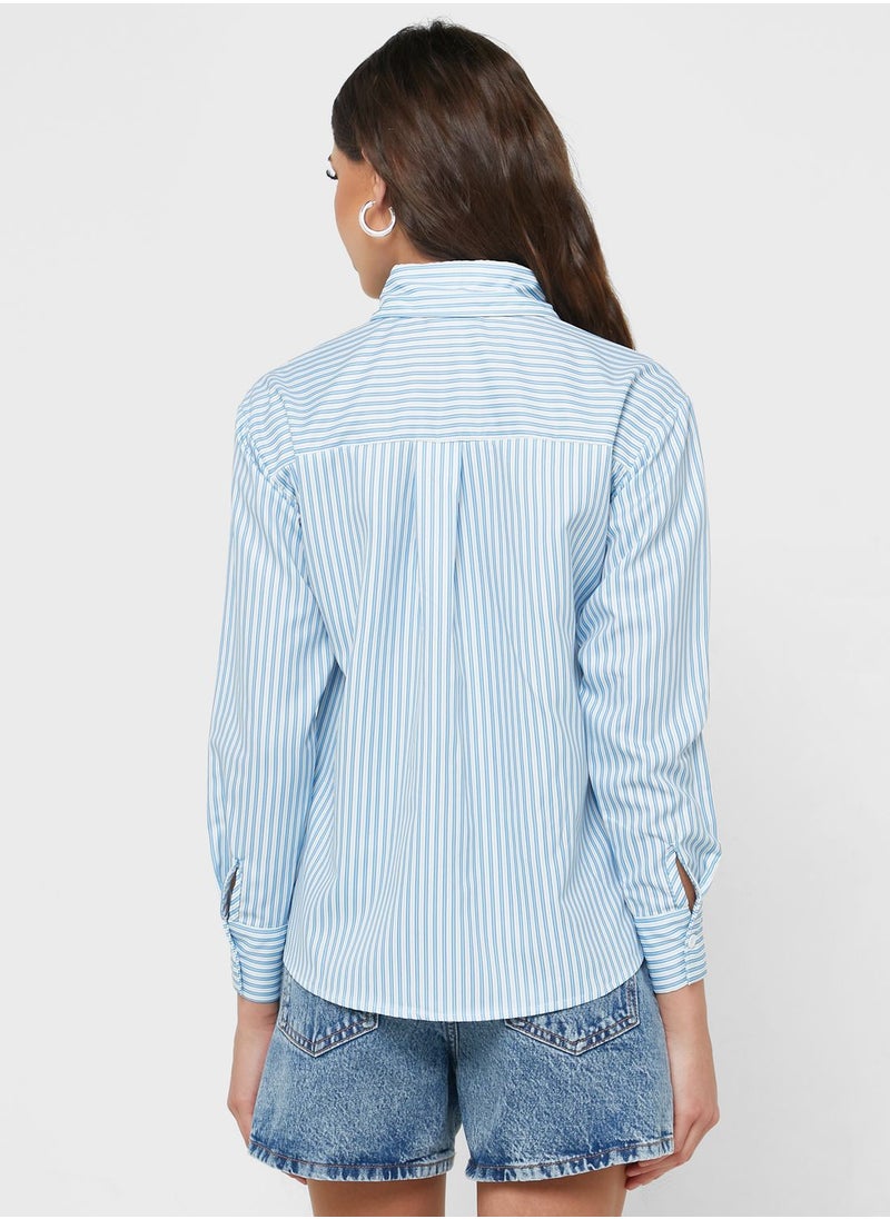 Ginger - Contrast Button Detail Shirt - Image 1
