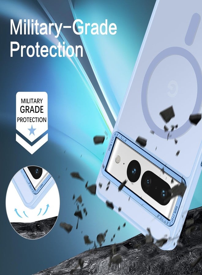 BENTOBEN for Google Pixel 7 Pro Case [Compatible with Magsafe] Translucent Matte Magnetic Pixel 7 Pro Case Slim Shockproof Women Men Protective Phone Cases for Google Pixel 7 Pro 6.7", Light Blue - Image 3