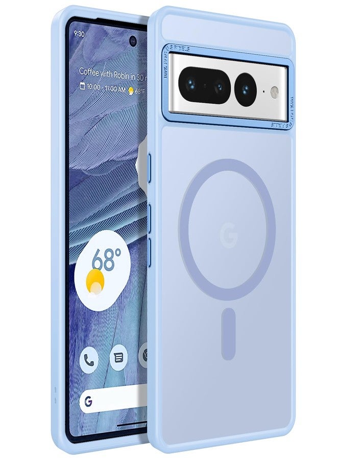 BENTOBEN for Google Pixel 7 Pro Case [Compatible with Magsafe] Translucent Matte Magnetic Pixel 7 Pro Case Slim Shockproof Women Men Protective Phone Cases for Google Pixel 7 Pro 6.7", Light Blue - Image 1